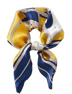 WUZININGLE 100% Mulberry Silk Scarf - Yellow