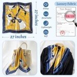 WUZININGLE 100% Mulberry Silk Scarf - Yellow