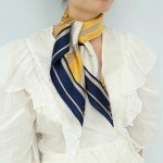 WUZININGLE 100% Mulberry Silk Scarf - Yellow