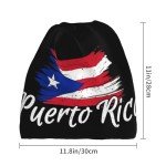 Puerto Rico Flag Slouchy Beanie Hat & Scarf