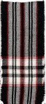 Cozy Black Red Plaid Chenille Scarf with Fringe