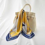 WUZININGLE 100% Mulberry Silk Scarf - Yellow