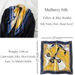 WUZININGLE 100% Mulberry Silk Scarf - Yellow