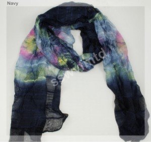 Gradient Silk Chiffon Wrap Scarf for Women