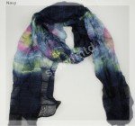 Gradient Silk Chiffon Wrap Scarf for Women