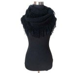 Cozy Knit Tassel Loop Infinity Scarf for Women