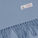 Denim Blue Long Soft Winter Scarf for Women