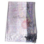 Vintage Rainbow Paisley Pashmina Scarf for Women