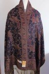 Paisley Pashmina Scarf in Dark Brown Rust