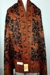 Floral Paisley Pashmina Scarf in Black and Red