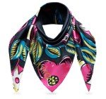 Louis Vuitton Silk Scarf - Gray Pink Floral