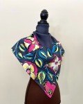 Louis Vuitton Silk Scarf - Gray Pink Floral