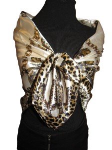 Ivory & Brown Exotic Fashion Scarf 35x35