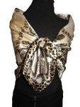 Ivory & Brown Exotic Fashion Scarf 35x35