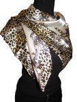 Ivory & Brown Exotic Fashion Scarf 35x35