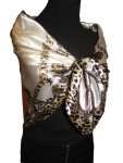 Ivory & Brown Exotic Fashion Scarf 35x35