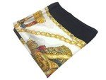 Patterned Large Silk-Like Square Scarf for Women