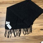 Women’s Solid Black Fringe-Trim Scarf by Style & Co