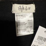 Women’s Solid Black Fringe-Trim Scarf by Style & Co