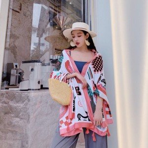 Bohemian Tassel Scarf for Women - Large Pattern