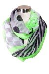 Triangle Print Infinity Scarf for Women