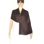 Elegant Brown Silk Wrap Scarf for Women
