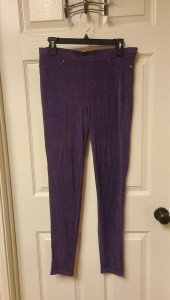 MeMoi Women’s Purple Stretch Fashion Leggings M/L