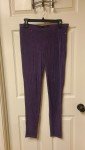 MeMoi Women’s Purple Stretch Fashion Leggings M/L