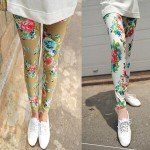 Floral Print Stretchy Slim Women's Leggings