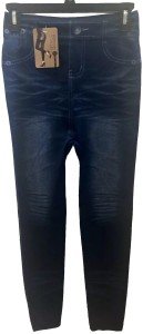 Blue Jean Print Stretch Leggings for Women