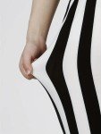 High Waist Black and White Striped Leggings