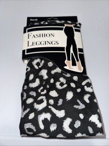 Black and White Spandex Fashion Leggings for Women