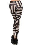 Women’s Multi-Stripe Leggings in Taupe or White