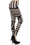 Women’s Multi-Stripe Leggings in Taupe or White