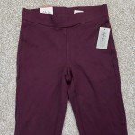 Style&co Women's Mid Rise Purple Comfort Leggings