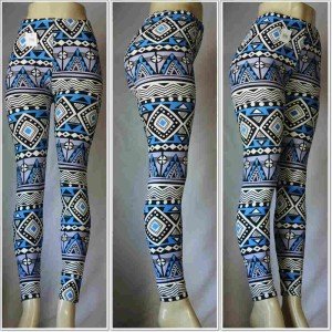 Colorful Aztec Skinny Leggings for Women