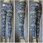 Colorful Aztec Skinny Leggings for Women