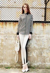 Stylish Women’s Skinny Black and White Leggings