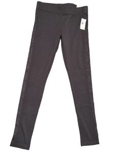 Large Slate Women's Active Wear Leggings with Side Pattern