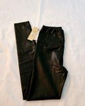 Black Faux Leather Full Length Leggings - X-Small
