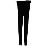 High Waisted Ribbed Black Stretch Leggings for Women