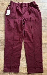 A New Day Women's Burgundy High Rise Stretch Pants