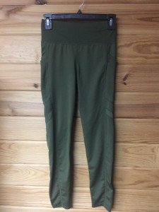 Dark Green Stretchy Leggings for Women, Size S/M