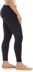Navy Blue Stretch Corduroy Pocket Leggings for Women