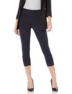 HUE Women's Navy Swirl Cotton Capri Leggings