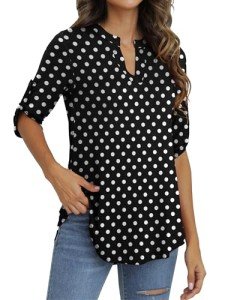 Polka Dot Tunic Tops for Women - 2023 Collection