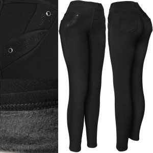 Cozy Plush-Lined Winter Dressy Leggings for Women