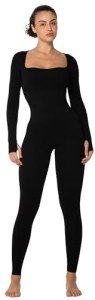Sunzel Women's Long Sleeve Square Neck Bodysuit