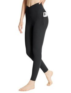 BALEAF Women's Black Yoga Leggings with Pockets