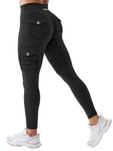 YEOREO Women's Scrunch Butt Lifting Cargo Leggings
